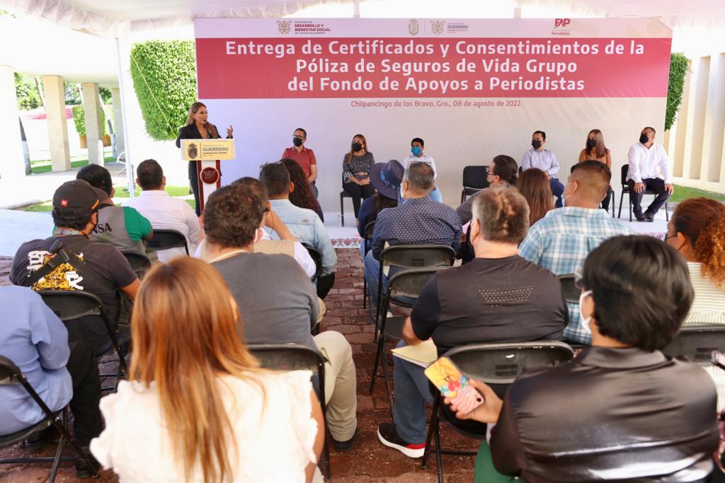 Entrega de Pólizas de Seguro de Vida del Fondo de Apoyo a Periodistas en Guerrero