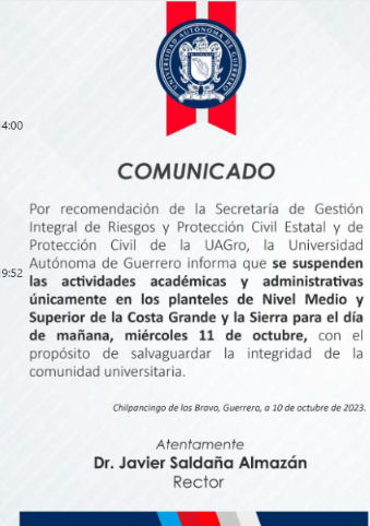 La UAGro informa