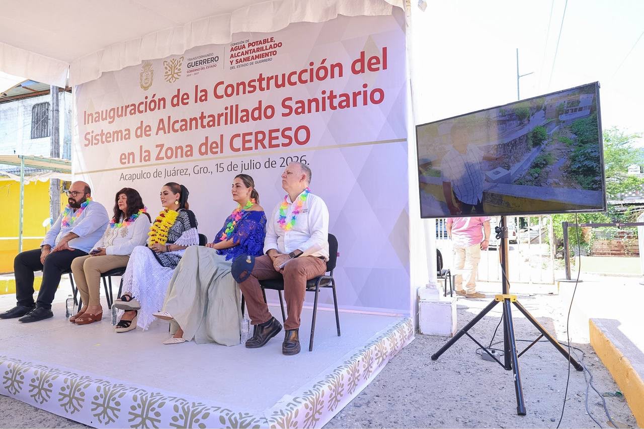Inaugura Evelyn Salgado Pineda el Sistema de Alcantarillado Sanitario de la Zona del Cereso de Acapulco 