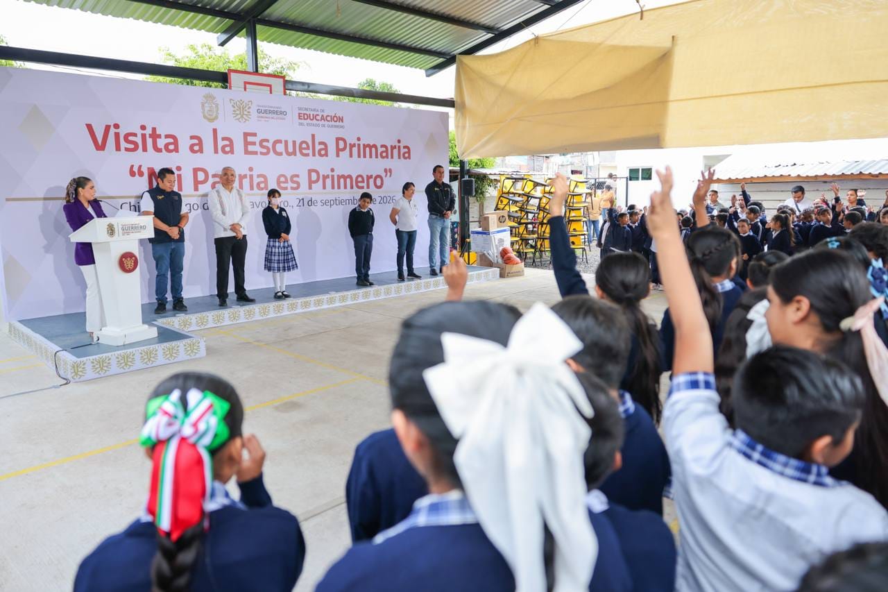 Evelyn Salgado anuncia construcción de aulas en primaria de Chilpancingo