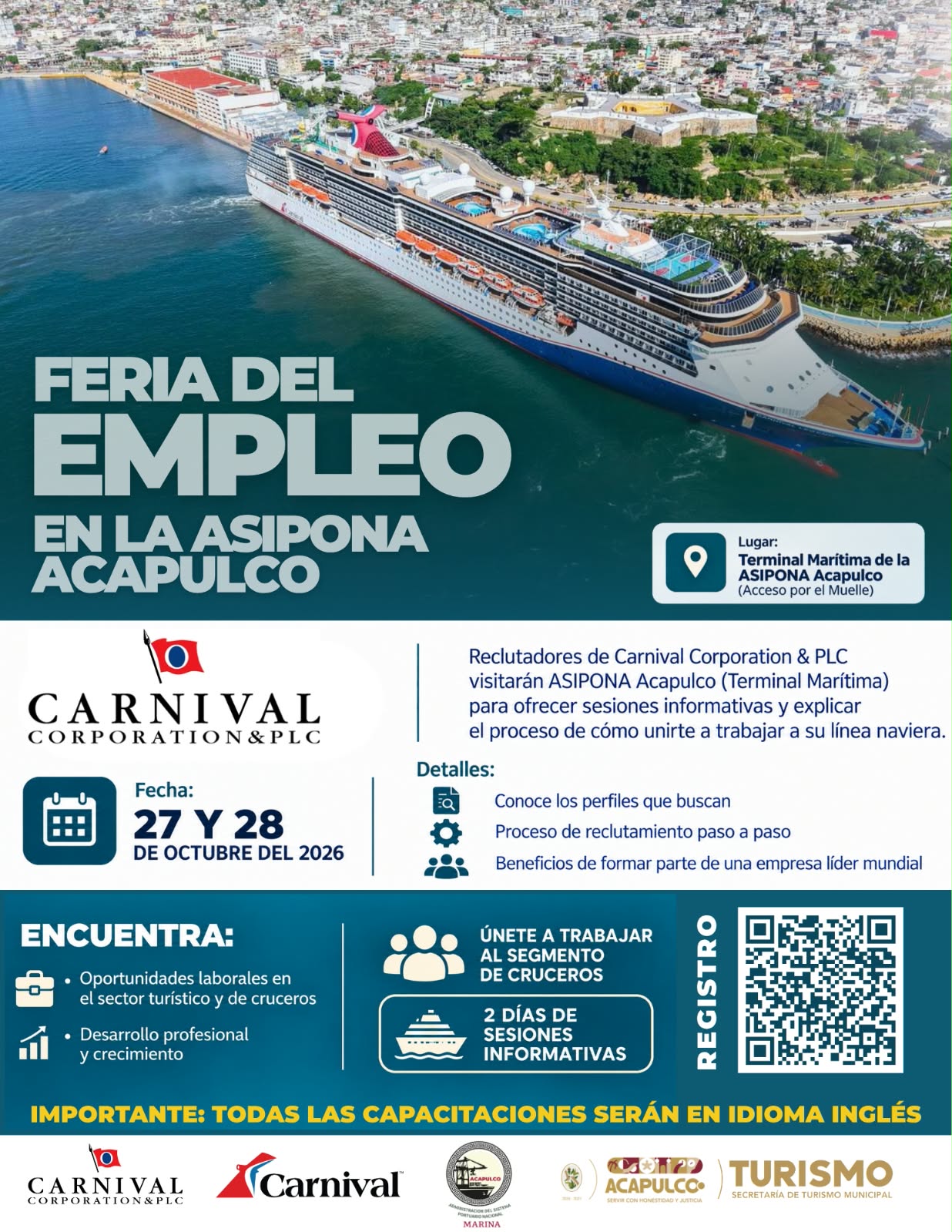 Vincula el Gobierno de Acapulco a talento local con Carnival Corporation