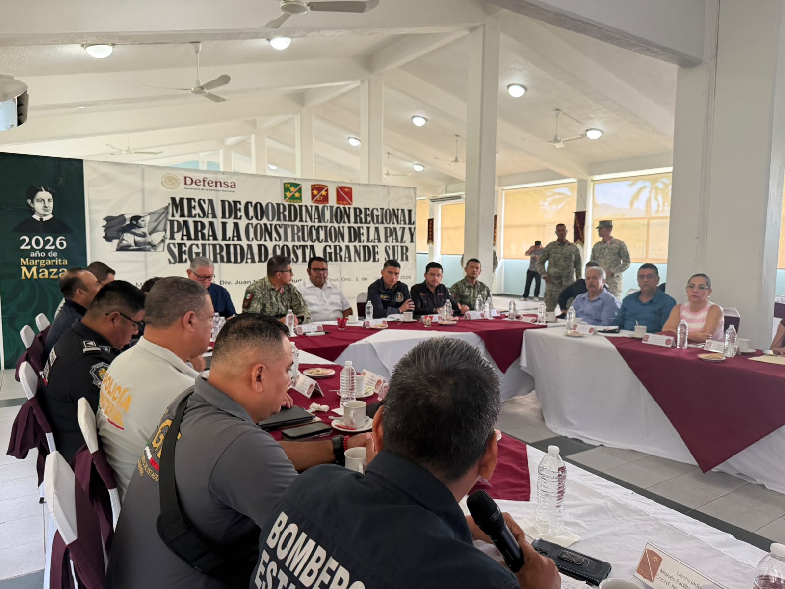 Refuerzan coordinación institucional para fortalecer la seguridad y la paz en Costa Grande